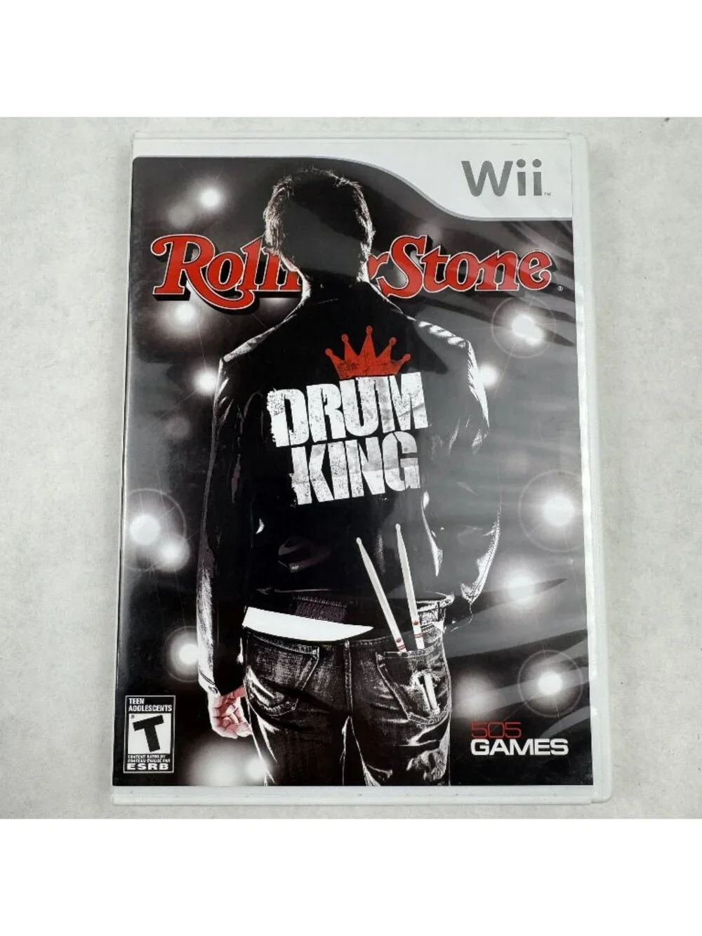 Rolling Stone Drum King Nintendo Wii Game Complete Manual Case T-Teen Air Drum